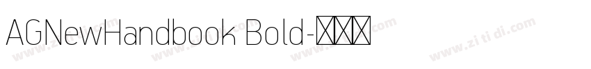 AGNewHandbook Bold字体转换
